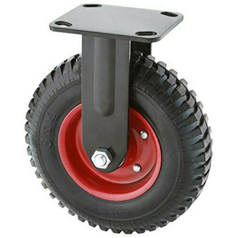 Fixed Heavy Duty Industrial Wheel Caster With Rubber Knobby 500lbs