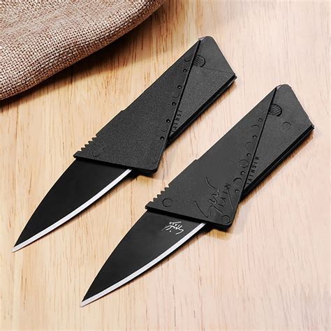Folding Credit Card Knife Multifunctional Tool Black Yoibo