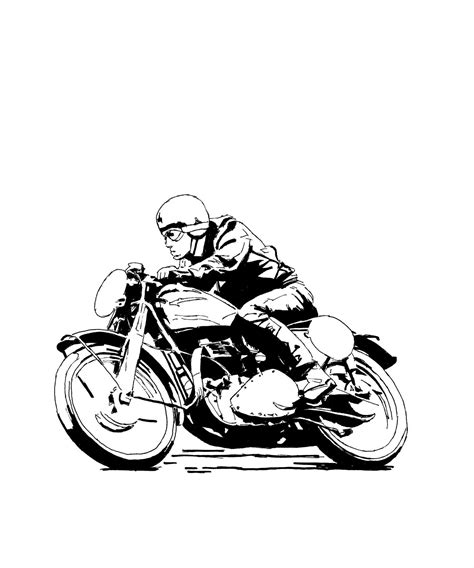Vintage Motorcycle Drawing At Explore Collection