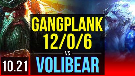 Gangplank Vs Volibear Top Rank Gangplank Legendary Euw