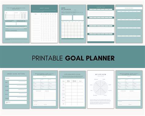 Monthly Goals Goals Planner Planner Pages Printable Planner Planner