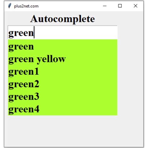 Autocomplete Using List Of Color Names As Source And Updating