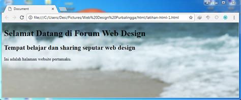 Materi 5 : Background Color dan Background Gambar | Web Design Purbalingga