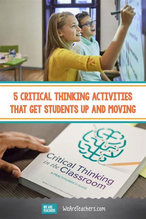 Many of these activities can be found by putting these words into a search engine, brain puzzle of thinking puzzle.. Critical Thinking Activities That Get Students Moving in ...