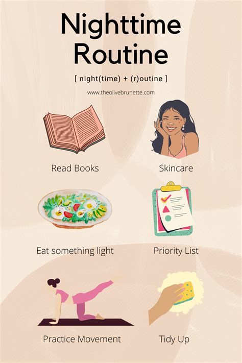 Productive Summer Nighttime Routine Checklist The Olive Brunette Night Time Routine Morning