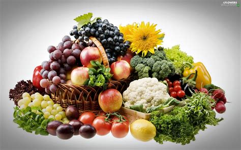 While, vegetables are certain parts of plants that are consumed by humans as food such as peas, beans, cabbage, potatoes… Flowers, Fruits, Grapes, plums, apples, vegetables ...