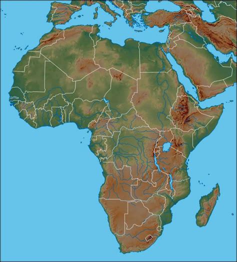 Gak Ngiro Rame Physical Map Of Africa