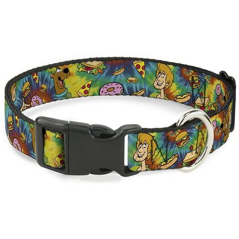 Dog Collar Plastic Clip Scooby Doo And Shaggy Poses Munchies Tie Dye