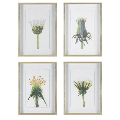 Uttermost Wildflowers Gold Framed Prints Set Of 4 Uttermost 41431 At