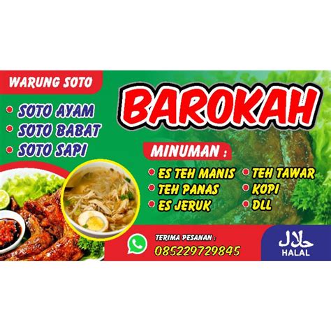 Jual Spanduk Soto Banner Kuliner Backdrop Shopee Indonesia