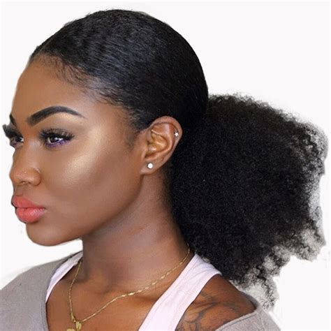 4b 4c Afro Kinky Curly Hair Ponytails Natural Human Hair 100gpiece