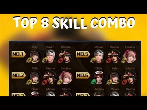Top 5 best characters skill combo for all players in free fire #top5_best_characters_skill_combo_in_free_fire follow me on. Best character skills combination in free fire😱😱😱😱 - YouTube