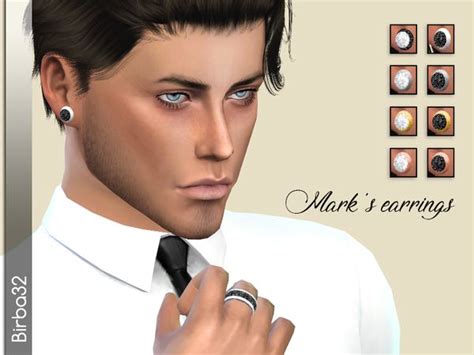 The Sims Resource Men Earrings Sims 4 Sims 4 Male Earrings