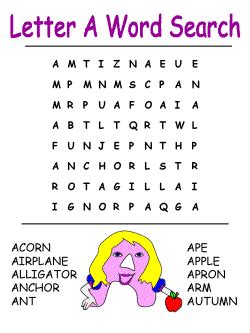 Find any numbered word with letter eight in it. Printable Alphabet Word Search | Alphabet words, Phonics words, Letter ...