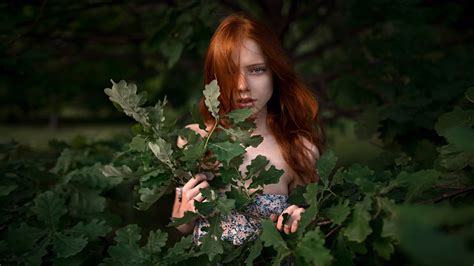 fondos de pantalla luz de sol bosque mujeres al aire libre mujer pelirrojo modelo