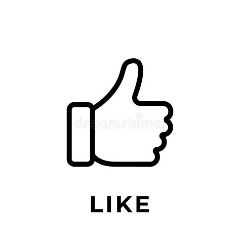 Like Button Icon For Social Media Thumbs Up Icon Button Vector