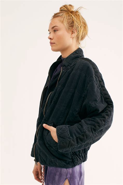 Dolman Quilted Denim Jacket In 2021 Jackets Quilted Bomber Jacket