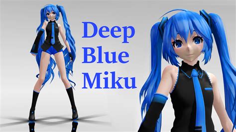 Mmd Tda Deep Blue Miku By Punkychaz On Deviantart