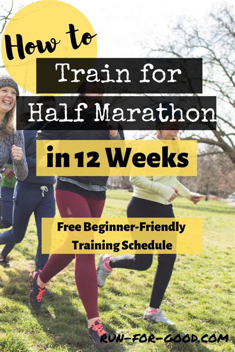 Half Marathon Beginner Training Schedule 1 Run For Good