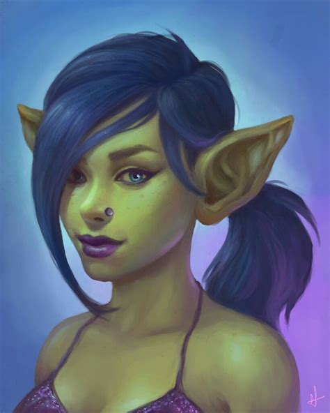 Goblin Female Warcraft Art Warcraft Characters Goblin