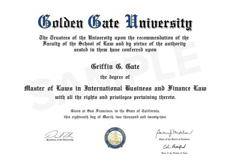 Master Of Laws Llm In International Business And Finance From Golden