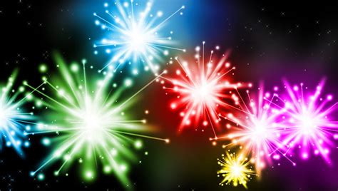 Colorful Fireworks Bright Colorful Sparkle Fireworks Hd Wallpaper
