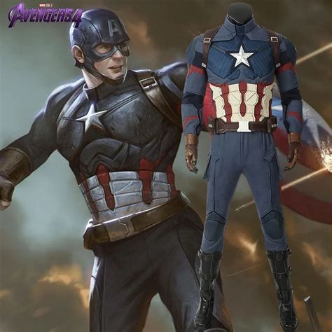 Marvels Superhero Endgame Avengers Captain America Costume Steven