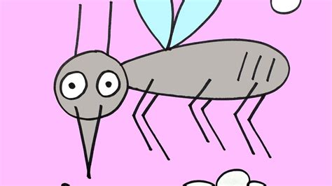 How To Draw A Cartoon Mosquito Step By Step Youtube