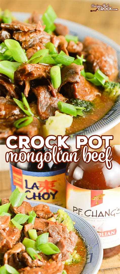 Who needs takeout when you can whip up this delicious dish with soy sauce and spring onions! Easy Crock Pot Mongolian Beef - Recipes That Crock!