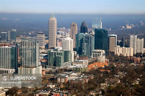 Aerial View Of Midtown Atlanta Skyline Atlanta Georgia Usa Stock