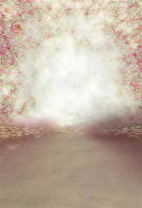 Pink Painting Flower Backdrop For Photography Baby Shower Backdrop