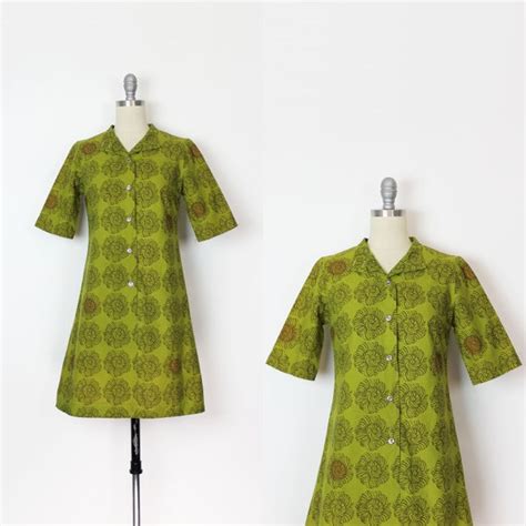 Vintage 60s Marimekko Dress 1960s Floral Cotton Dress Etsy