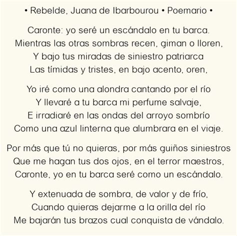 Rebelde Juana De Ibarbourou Poema Original