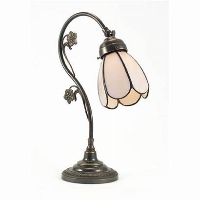 Lamp Table Swan Nouveau Tiffany Flower Floral