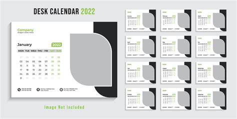 Modern 2022 Desk Calendar Design Template Pro Vector 3487504 Vector Art