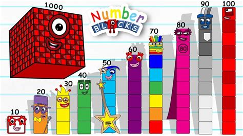 Numberblocks 100 20 30 40 50 60 70 80 90 And 10 Learn To Count
