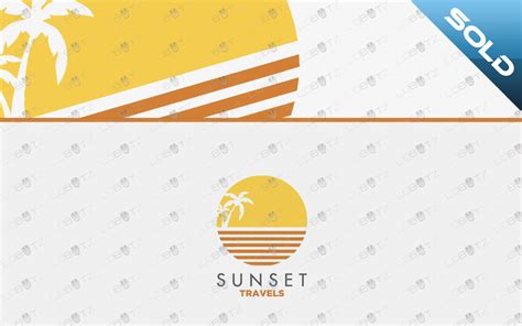 Modern And Beautiful Sunset Logo Sunset Travel Logo Lobotz Ltd