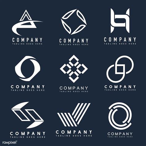 Download Premium Illustration Of Set Of Company Logo