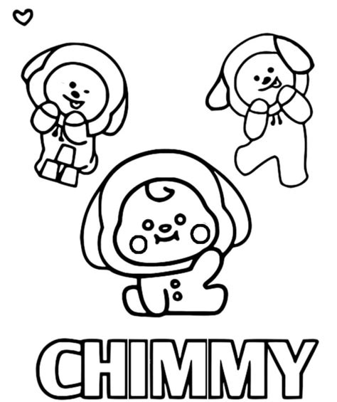 Bt21 Cooky Coloringbay Sketch Coloring Page