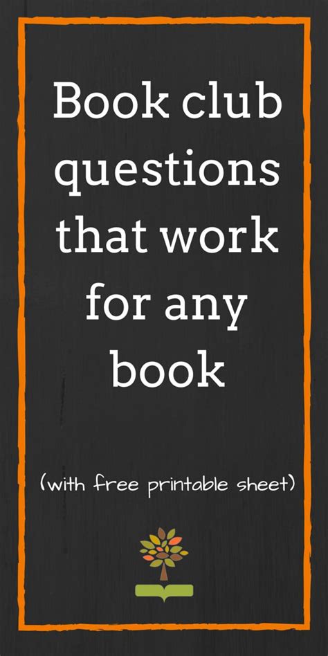 A readers guide that will work with any book. http://www