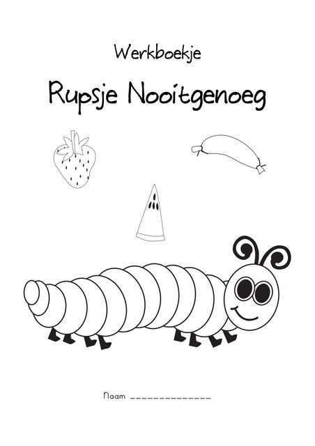 Kleurplaat Vlinder Rupsje Nooitgenoeg