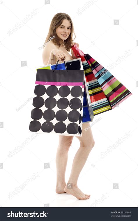 On Sale Concept Happy Naked Woman Stock Photo Shutterstock