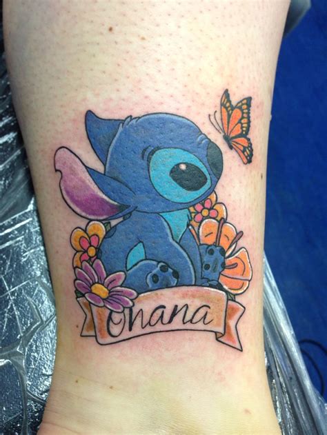 Stitch Tattoo With Ohana Tatouage Pinterest Tatouage Disney