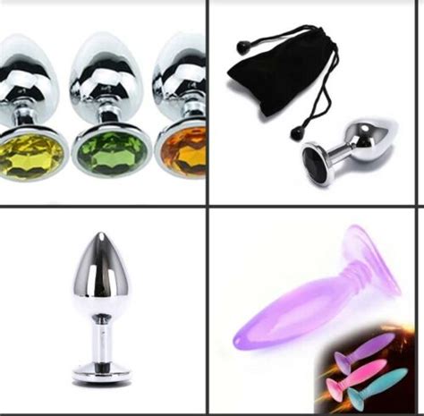 jeweled stainless steel insert anal butt plug orgasm sex toy a6 ebay