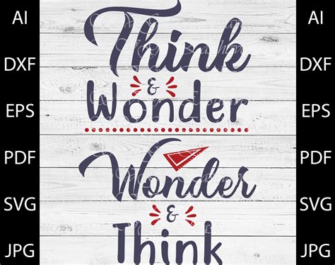 Think And Wonder Wonder And Think Svg Dr Seuss Svg Dr Etsy