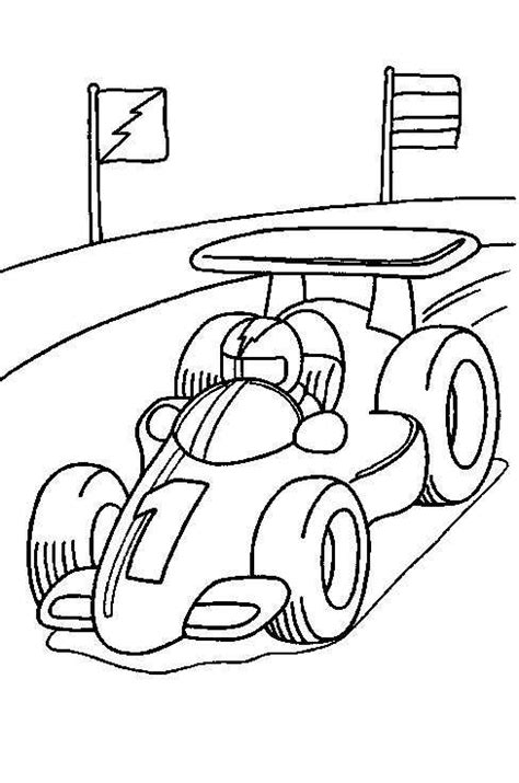 Tekening Kleurplaat Race Auto