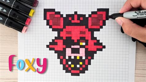 Como Dibujar A Foxy De Fnaf En Pixel Art Tutorial Paso A Paso Youtube