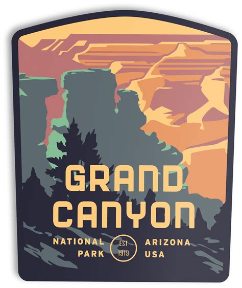 Grand Canyon National Park South Rim Sticker The Landmark Project