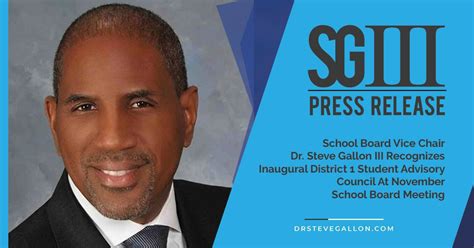 School Board Vice Chair Dr Steve Gallon Iii Recognizes Inaugural