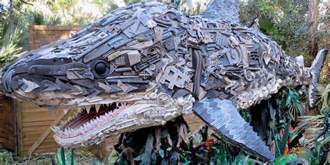 These Marine Life Sculptures Originally Washed Ashore As Garbage